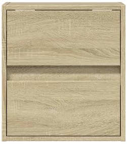 Móvel de parede p/ TV c/ luzes LED 41x31x45 cm carvalho sonoma