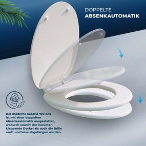 Assento sanitário com descida automática 45,7 x 38 cm Branco