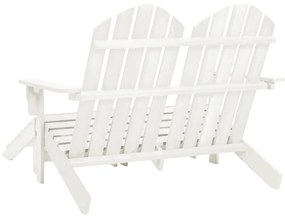 Cadeira de jardim &amp; otomano Adirondack 2 lugares abeto branco