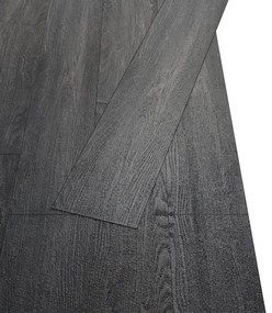 Tábuas de soalho PVC autoadesivas 2,51 m² 2 mm preto e branco