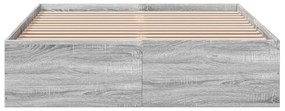 Estrutura de cama 120x200 cm derivados de madeira cinza sonoma