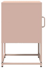 Mesa de cabeceira 36x39x60,5 cm aço laminado a frio rosa