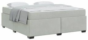 Estrutura de cama com colchão Cinzento-claro 180 x 200 cm