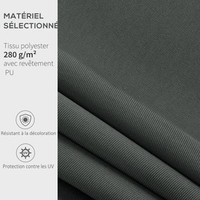 Tecido de substituição para toldo com lambrequim 2,82 x 2,4 m (ESTRUTURA NÃO INCLUIDA), padrão de ondas suaves, em poliéster de alta densidade (280 g/