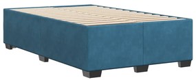 Estrutura de cama 120x190 cm veludo azul