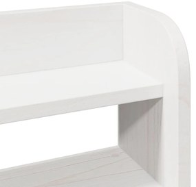 Cabeceira com prateleiras 150 cm madeira de pinho maciça branco