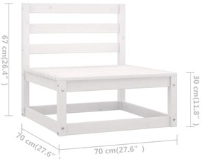 8 pcs conjunto lounge de jardim c/ almofadões pinho maciço