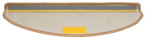 Tapetes de escada 30 pcs 65x21x4 cm bege