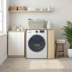 vidaXL Armário para Máquina de Lavar com porta Sonoma 87 x 60 x 89 cm