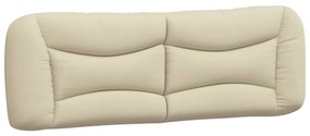 Estrutura de cama com LED sem colchão 160x200 cm tecido creme