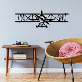 Acessório Decorativo de Parede Metal-394 – Preto – 70 x 23 cm