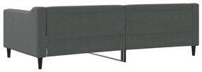 Sofá-cama 100x200 cm tecido cinzento-escuro