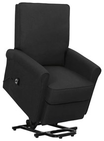 vidaXL Poltrona elevatória tecido preto