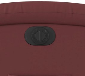 Poltrona reclin. elevatória elétrica couro artif vermelho-tinto