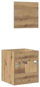 2 pcs móveis de casa de banho deriv. madeira carvalho artisiano