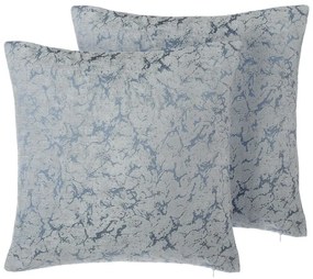 Conjunto de 2 almofadas decorativas cinzento 45 x 45 cm WISTERIA Beliani