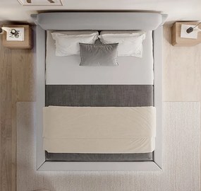 Cama de Casal Flutuante Beatrice com Colchão – 180x200 cm – Cinzento –