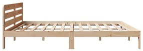 Cama sem colchão 200x200 cm madeira de pinho maciça