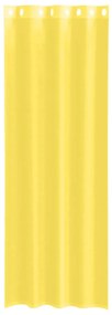 Cortinas de voile com ilhós 2 pcs amarelo
