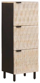 vidaXL Buffê com porta Acabamento em Wash Branco 40 x 33 x 110 cm