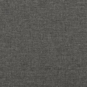 Estrutura de cama 100x200 cm tecido cinzento-escuro
