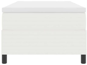Cama Box com Colchão Creme, 80 x 200 cm, feita de tecido de corduroy.