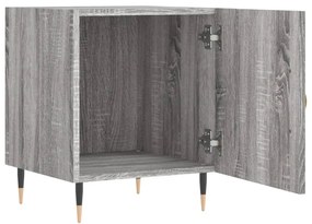 Mesa cabeceira 2pcs 40x40x50 cm madeira processada cinza sonoma