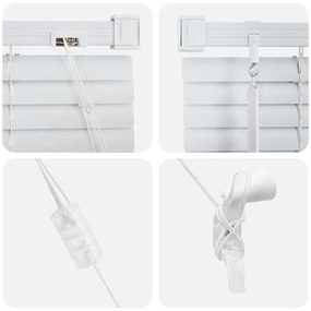 Persiana de Janela com cortinas Outros Manual Branco 100 x 220 cm Alum
