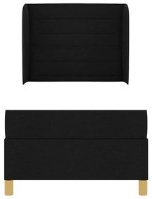 Cama Box Spring com Colchão vidaXL Preta 80x200 cm Tecido