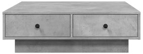 Mesa de centro 90x90x28 cm contraplacado cinzento cimento
