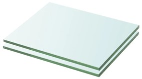 vidaXL Prateleiras 2 pcs 20x20 cm vidro transparente