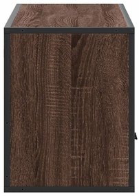 Móvel p/TV 100x31x39,5cm deriv. madeira/metal carvalho castanho