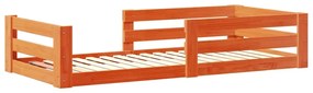 Cama sem colchão 90x190 cm madeira de pinho maciça castanho-mel