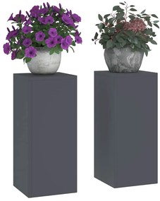 Suportes de Plantas para Exteriores Pilar 2 pcs Antracite 24x24x55 cm