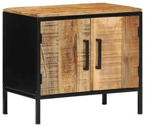 vidaXL Armário de Cabeceira Marrom e Preto 50 x 30 x 45 cm