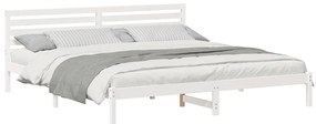 Estrutura da Cama com cabeceira Branco 180 x 210 cm