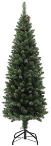 HOMCOM Árvore de Natal 150 cm Árvore de Natal Artificial com 395 Ramos e Suporte de Metal Árvore de Natal para Interior Verde