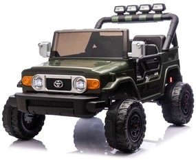 Carro elétrico para crianças Toyota FJ Cruiser XXL 24V 4x4, licença oficial (dois lugares), bateria de lítio portátil, chassis alto, suspensão traseir