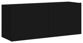 Móvel de parede para TV 100x30x41 cm preto