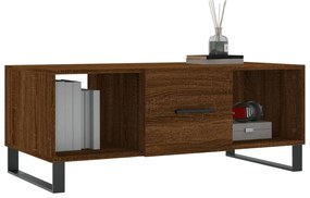 Mesa de centro 102x50x40 cm derivados madeira carvalho castanho