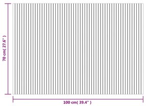 Tapete retangular 70x100 cm bambu preto