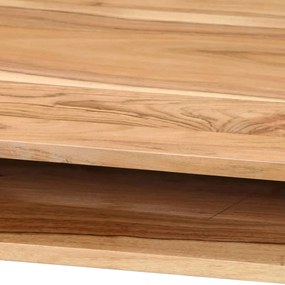 Secretária em madeira de acácia maciça 118x45x76 cm