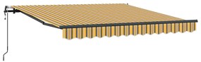 Toldo Retrátil Automático Listrado Multicolorido 300 x 250 cm