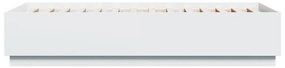 Estrutura cama c/ luzes LED 100x200 cm derivados madeira branco
