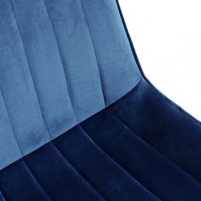 Conjunto de 2 Cadeiras Abba em Veludo Azul - Design Nórdico