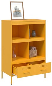 Móvel alto 68x39x101,5 cm aço amarelo mostarda