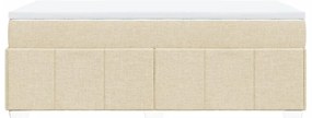 Cama com molas/colchão 90x190 cm tecido cor creme