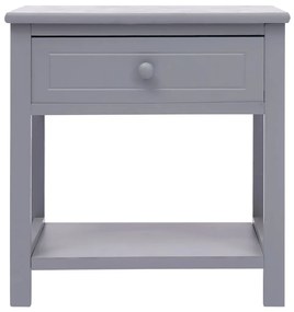 Mesa-de-cabeceira 40x29x42 cm madeira paulownia cinzento