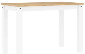 5 pcs conjunto de jantar Panama madeira pinho maciça branco