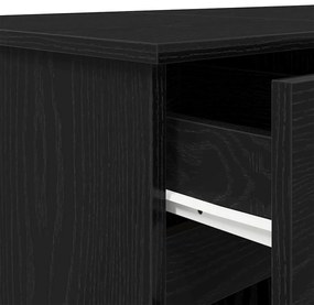 Mesa vidaXL Preta em Carvalho 140x49x76 cm em Madeira Engenharia